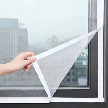 Écran de fenêtre anti-moustiques de taille personnalisable, moustiquaire auto-adhésive pour porte d'été anti-insectes pour fenêtres 1