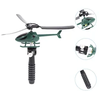 Pull String Helicopter Toy Creative Funny Copter Toy Educational Gift Toy for Children Kids (Random Color) 1