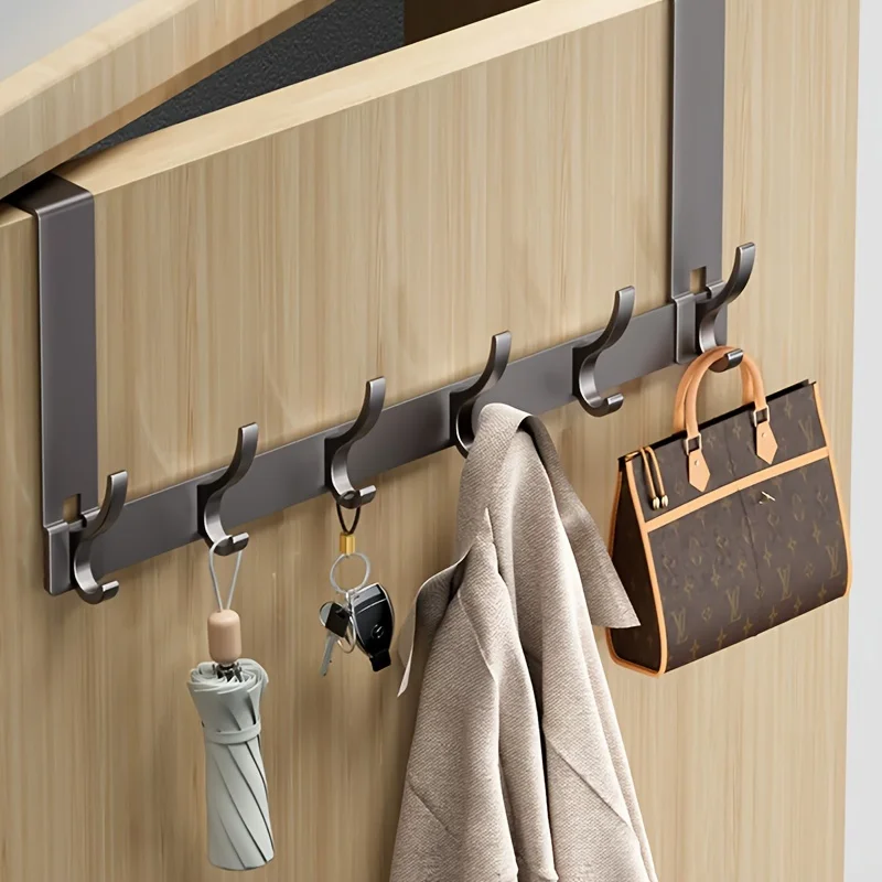 Hooks Over The Door Home Organizer Rack Clothes Coat Hat Towel Hanger Bathroom Accessories Holder Door Hang Quick Installation