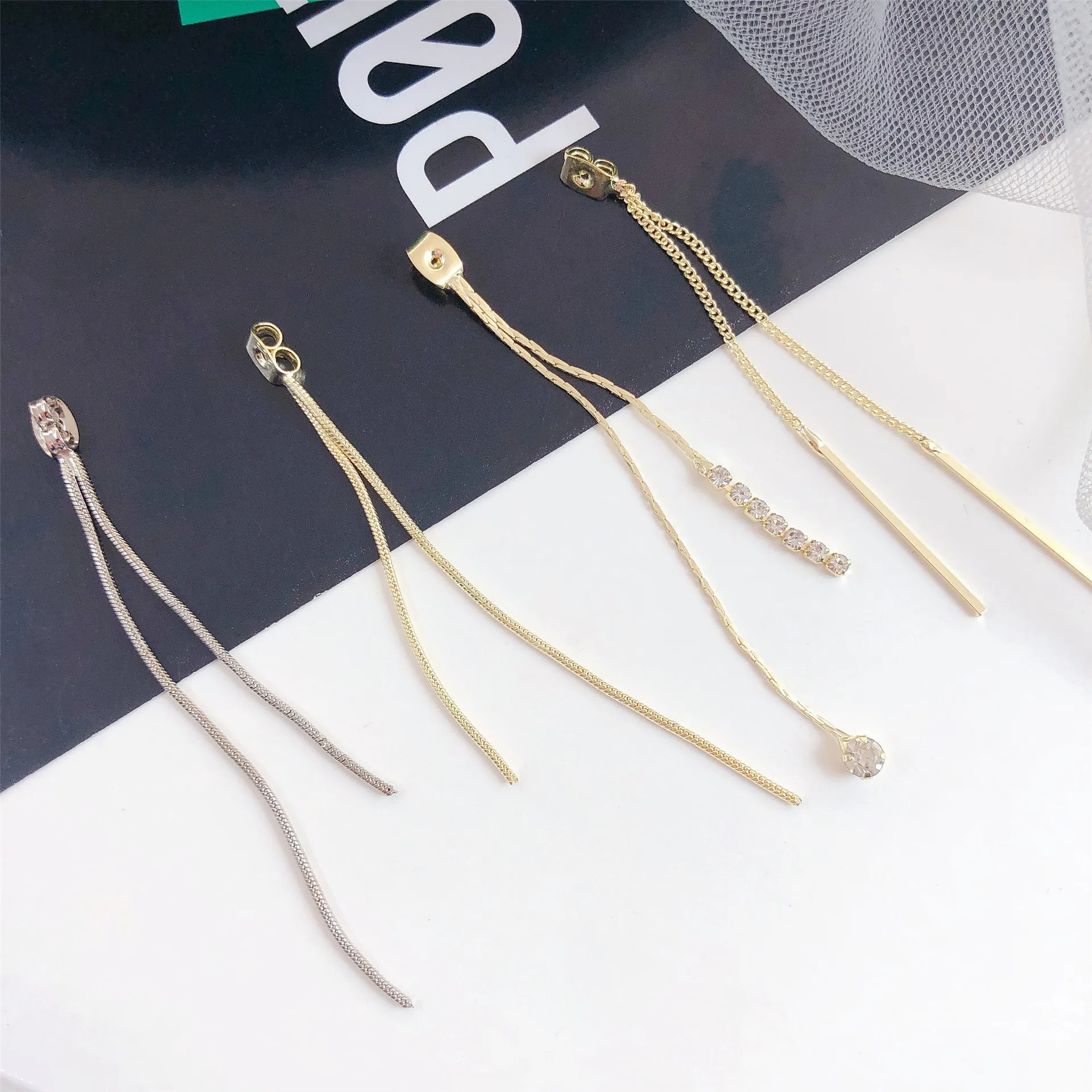 

10pcs Handmade Chain Earrings Base Gold Silver Color Earrings Hook for Diy Earrings Jewelry Making Findings Accessories
