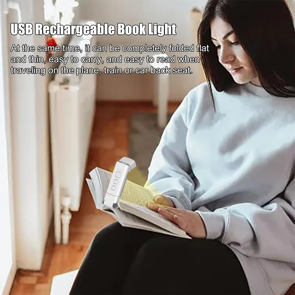 Book Light Reading Light for Bed Reading Rechargeable Portable Clip on LED Dimmable Mini USB Powered Desk Lamp led light night light book light mini night light mini led light