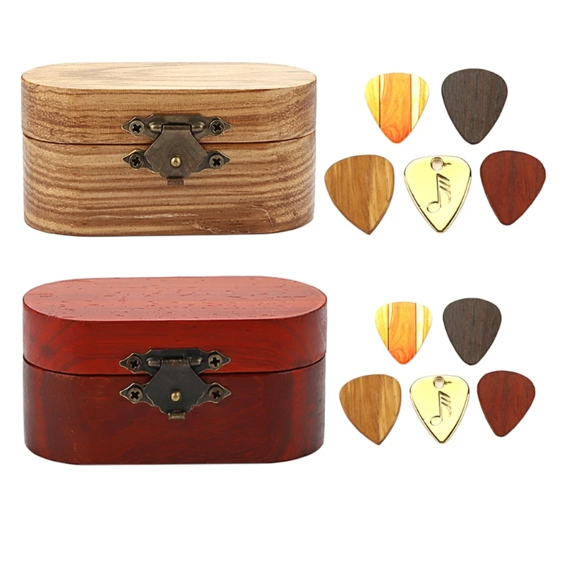 Portable Guitar Pick Storage Box, Container, Holder, Collector, Gift for Guitarist, 5 Guitar Pick