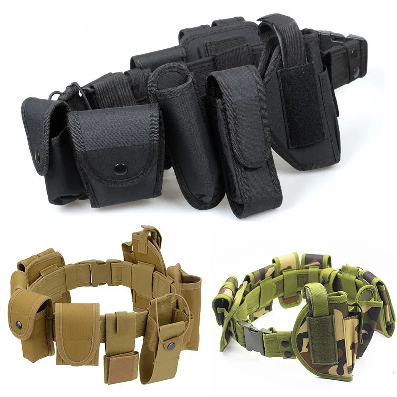 Details about   Multifunctional 10 sets Security Belts Tactical Military Hunting Utility Kit 