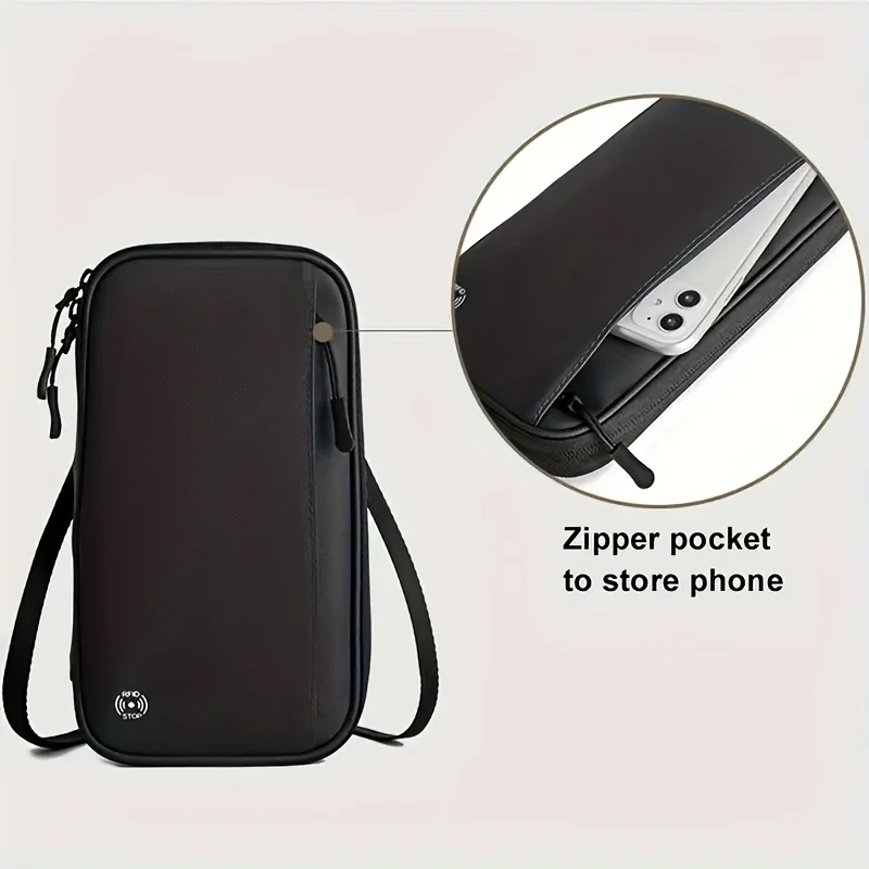 Travel Passport Wallet Passport Holder RFID Blocking Waterproof Bag Document Organizer For Women And Men