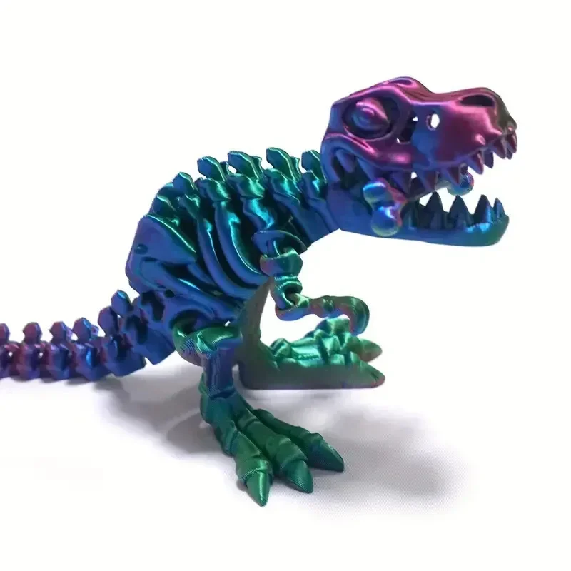2025 Dragon Movable Joint Decoration Toy Can Stand Big-mouth Dinosaur Model Tyrannosaurus Rex Fossil Dragon 3D Printing Skull