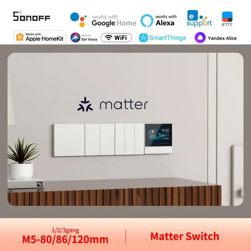 Smart-home-komponente NSPanel Smart Switch - Smart Home, Alexa, Google, eWeLink (EU, White