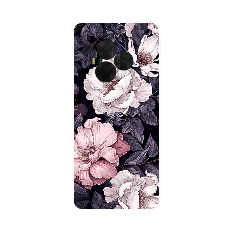 Flower Wolf Silicone Phone Cover - Soft TPU Shockproof Bumper