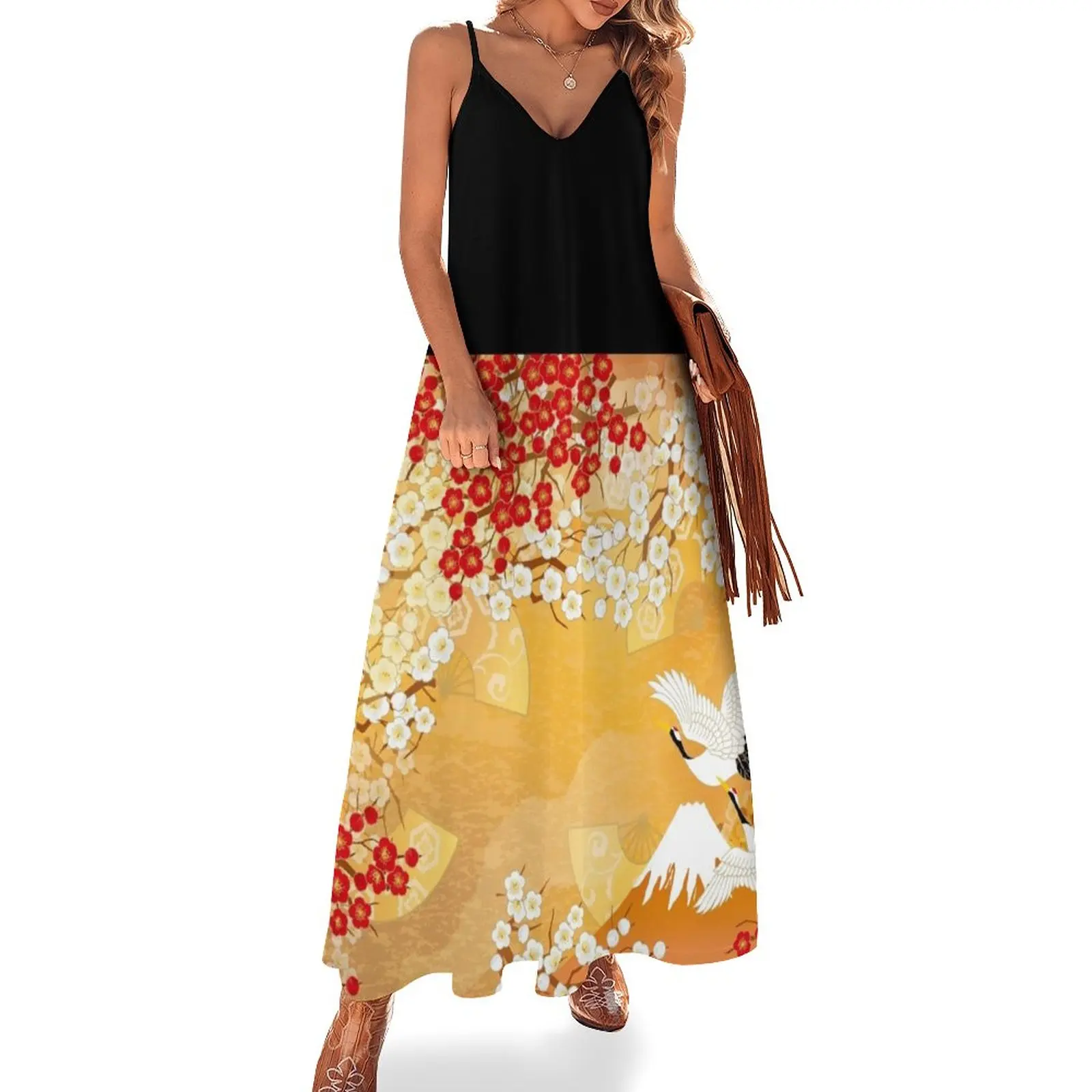 

Beautiful kimono of Japan Sleeveless Dress luxury dress dress summer chic and elegant woman dress