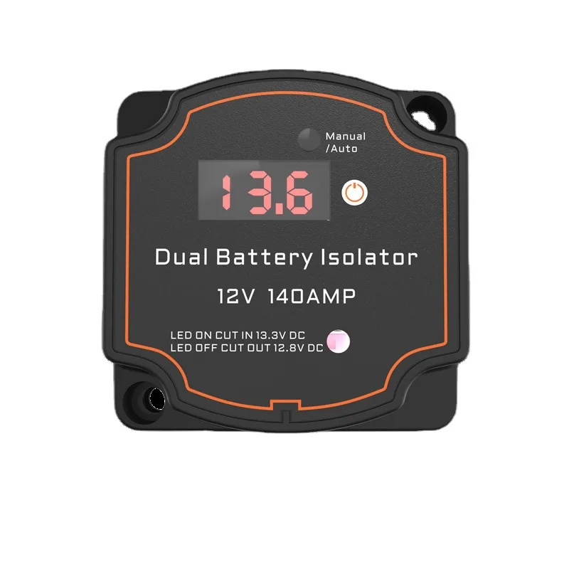 Intelligent double battery isolator VSR digital display voltmeter 12V140A battery control relay voltage display IP68 max 50 segments programmable tc rtd k pt100 input ssr relay 0 10v analog out lcd digital intelligent pid temperature controller