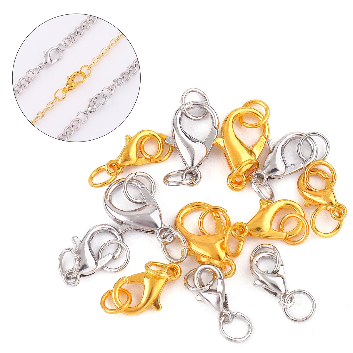 10-30Pcs Stainless Steel Gold Plated Lobster Clasp Claw Clasps For Bracelet  Necklace Chain Diy Jewelry Making Findings Supplies - AliExpress