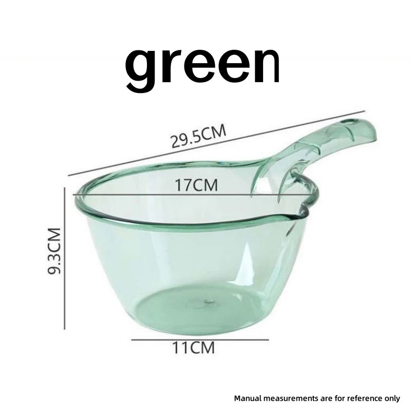 Thickened Anti-fall Water Ladle Transparent Shampooing Water Scoop Bath Spoon Large Capacity Long Handle Big Dipper