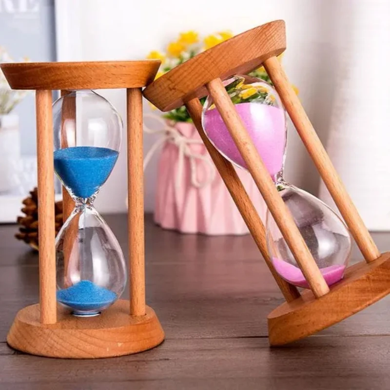 Description Picture 5 of item3/5 Minutes Mini Wooden Hourglass Desktop Decoration Office Accessories Sand Clock Creative Kitchen Timers Sandglass Art Gifts