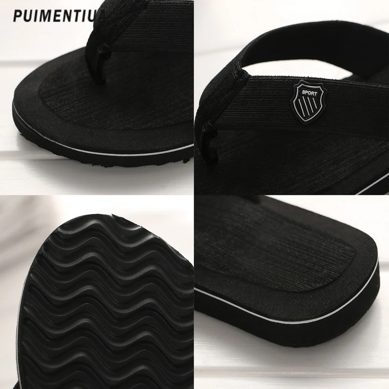 Men Summer Flip Flops Beach Sandals Anti-Slip Casual Shoes Slippers with flip flops summer slippers summer sandals beach shoes