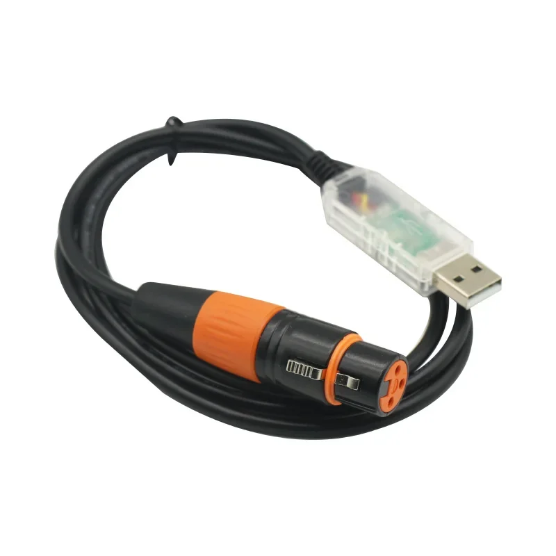 

1PCS USB to DMX Adapter Cable Stage Light PC DMX512 Controller Dimmer DMX USB Signal Conversion Cable For arduino Module Board