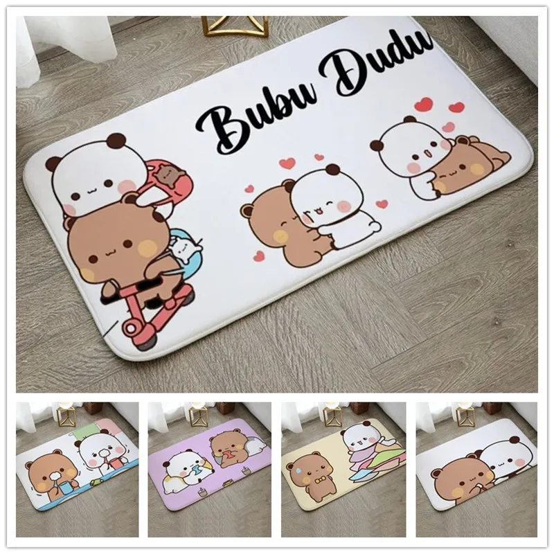 Bubu and Dudu Cute Cartoon Welcome Mat Entrance Doormat Balcony Bathroom Floor Mats Non-slip Rug Bedroom Carpet Home Decor 1Pc,floor mat,non slip mat,fun doormat,door mat