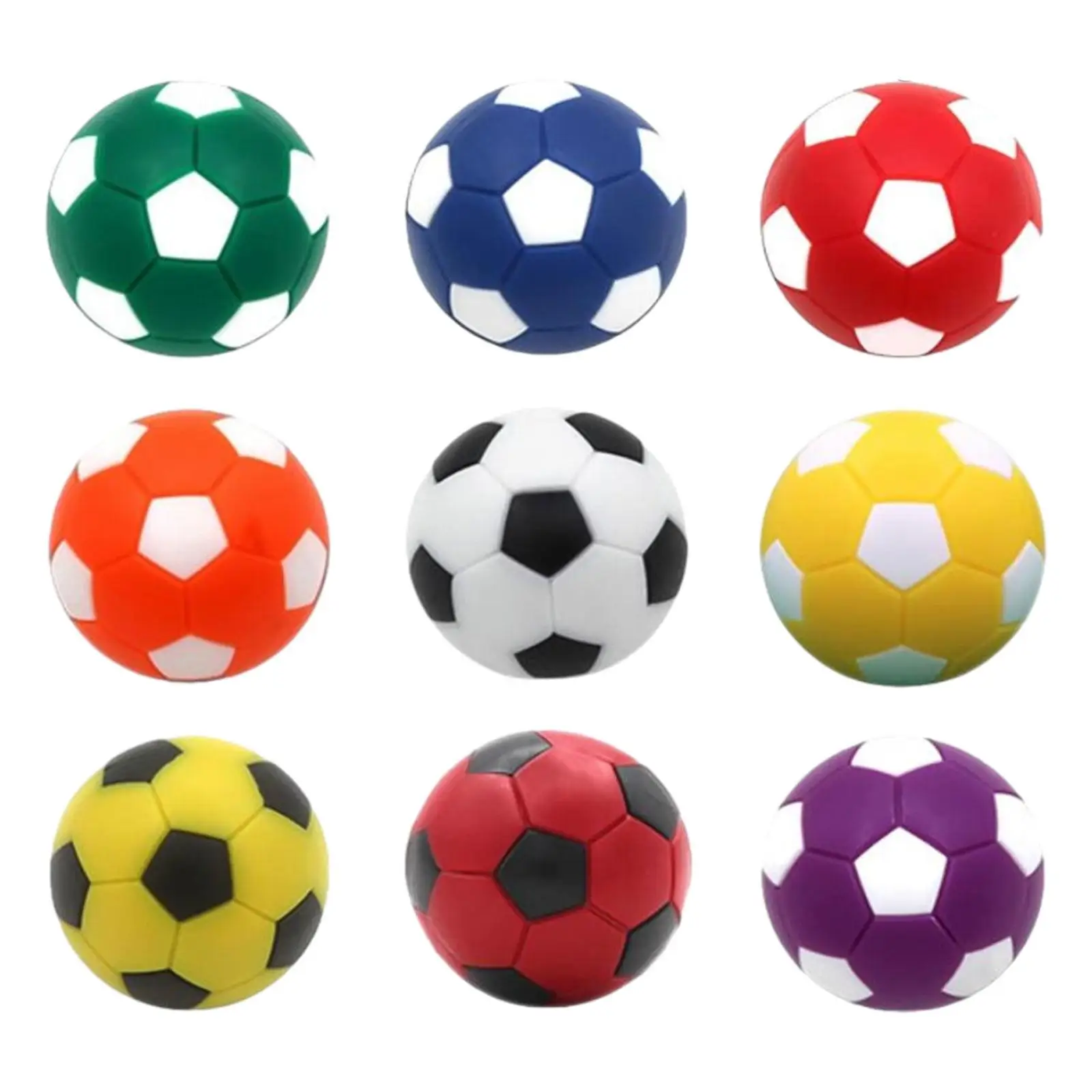 9 Pieces Foosball Balls Multicolor Table Top Soccer Balls for Home Recreation Room Club Party Finger Sport Match Toy Accessories
