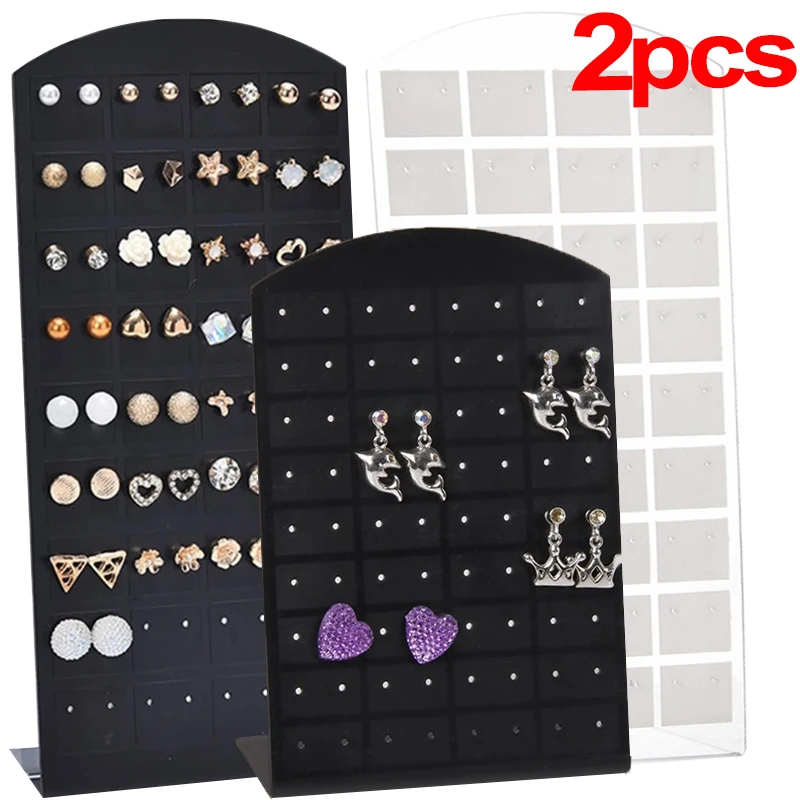 

Transparent Plastic Display Panel Bracket Earrings Display Rack Showcase Holder Simple Fashion Storage Tool Jewelry Stand Card