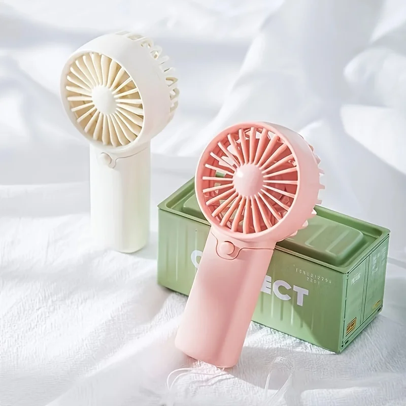 Mini Portable Fan Lightweight Handheld Fan AA Battery Operated Cooling Fan for Office Outdoor Travel Camping 4