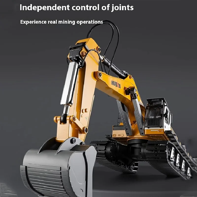 HN599 full alloy hydraulic remote control excavator toy screw simulation engineering vehicle boy toy 3