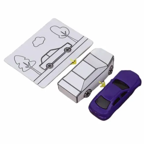 Magic Tricks Appearing Car by Hyde Ren Gimmicks Magic Show Painting Car Magic Toy Interactive Mentalism Magic Card to Paper Car - Image 6