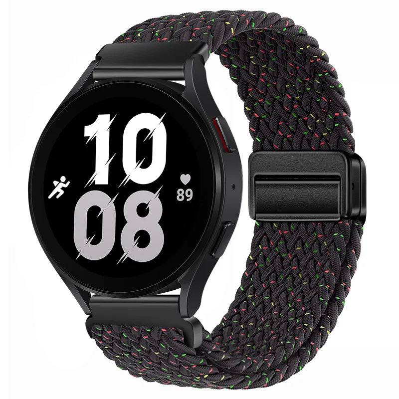 Adjustable Magnetic Buckle Nylon Strap with Metal Accents - Available in 22mm & 20mm Sizes