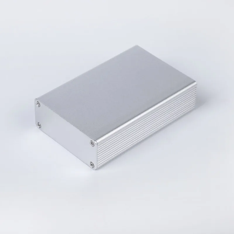 Gabinete de Alumínio Case Prata Faça Você Mesmo Projeto Eletrônico Pcb Instrumento Caixa 100x66x27 mm Pcb Instrumento Caixa de Metal 1pc
