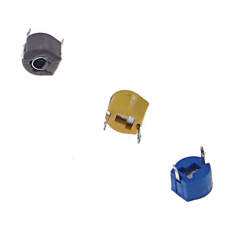 80Pcs 8value *10pcs 6mm 5pf 10pf 20pf 30pf 40pf 60pf 70pf 120P Adjustable Capacitor Variable Capacitor DIY Mixed Box kit adjustable capacitor
