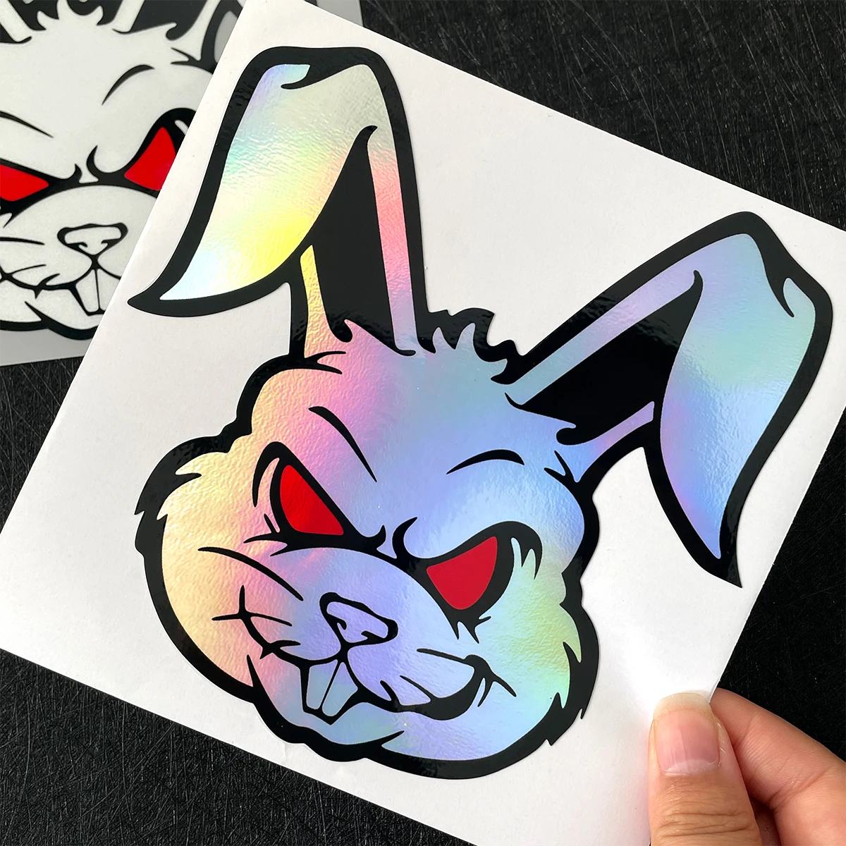 Evil Rabbit Motorcycle Stickers Moto Windshield Fuel Tank Body