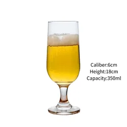 Transparent Craft Beer Mug - Classical Cold Drink Cup and Bar Accessory - 120 - 600ml (350ml)