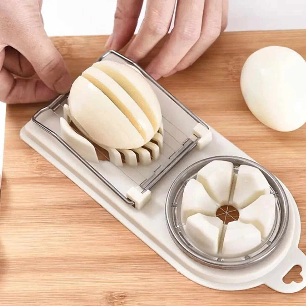 Multifunctional Egg Slicers Stainless Steel Slicer Fancy Splitter Egg Cutting Tool Home Two In One Egg Cutter Kitchen Gadgets