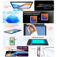 HOTWAV Pad 11 Tablet 11'' 2K Display Widevine L1 8000mAh Battery Pad 12(6+6)GB RAM 256GB ROM Quad-loud speaker PC Mode Tablet PC 2