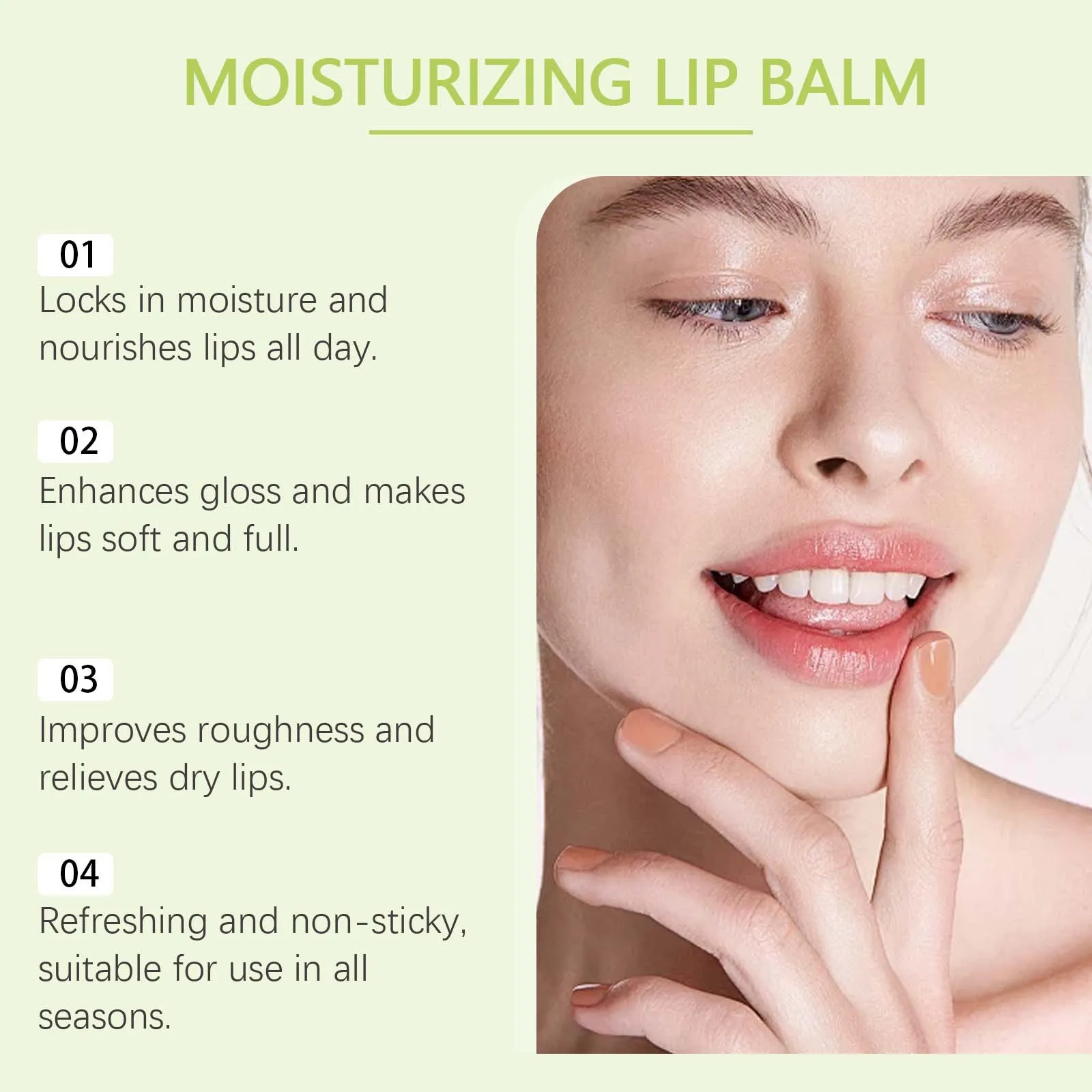OUHOE Avocado Lip Balm Moisturizing Exfoliating Softening Dead Skin Lip Balm Smooth Lips Keep Lip Skin Soft and Delicate 3