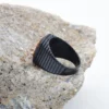 Men's/Women High Quality 316LStainless Steel Onyx Gem Style Rings Classic Fashion Trend Jewelry 6