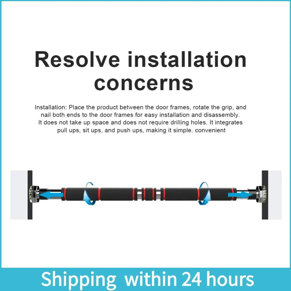 Doorway Pull Up Bar Chin Up Bar Fits 25.3-33.1in Door Frames Heavy Duty Pull Adjustable Length for Strength Training