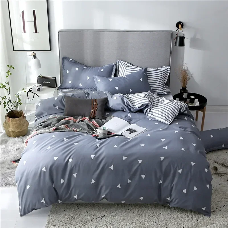 

Soft and Breathable Bedding Set: Duvet Cover Double Bed Sheet Pillowcase Linen Bedsheet Queen Sets Linens Covers Comforter Full