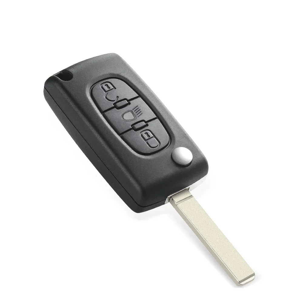 KEYYOU Flip Key 2 Buttons VA2/HU83 Blade Car Key Fob ASK FSK For Peugeot 307 3008 308 408 433MHz ID46 7941 CE0536 CE0523 car remote key car key