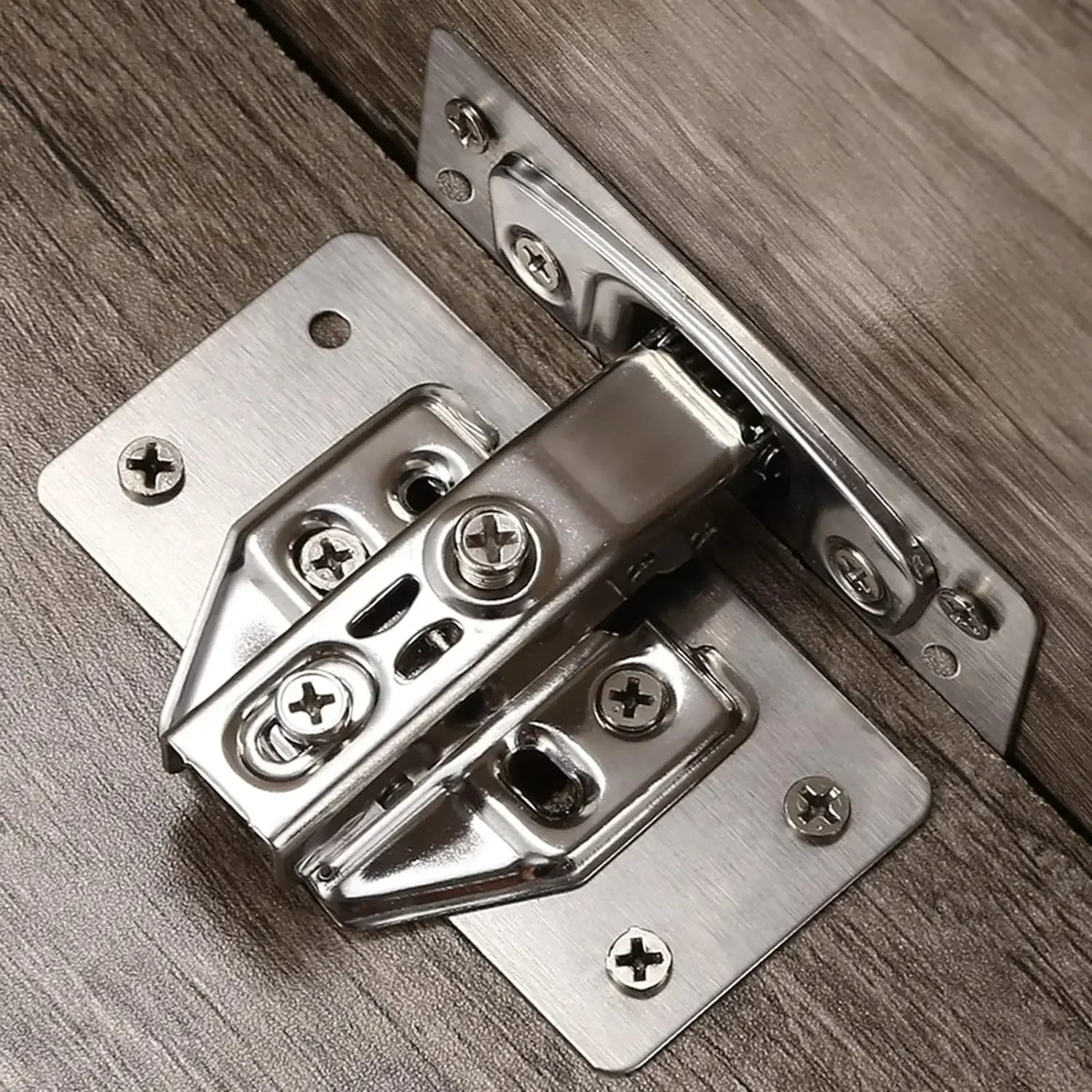 Hinge Repair Plate 2/8pcs Cupboard Door Hinge Mounting Tool Furniture Cabinet Hardware Stainless Steel Fixing Plate Kits hinge repair plate