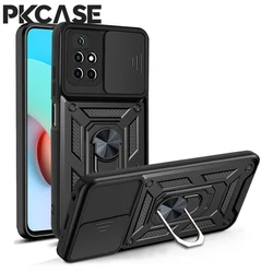 Durable Slide Camera Lens Case with Armor Cover for Xiaomi 17T Pro (Black)
