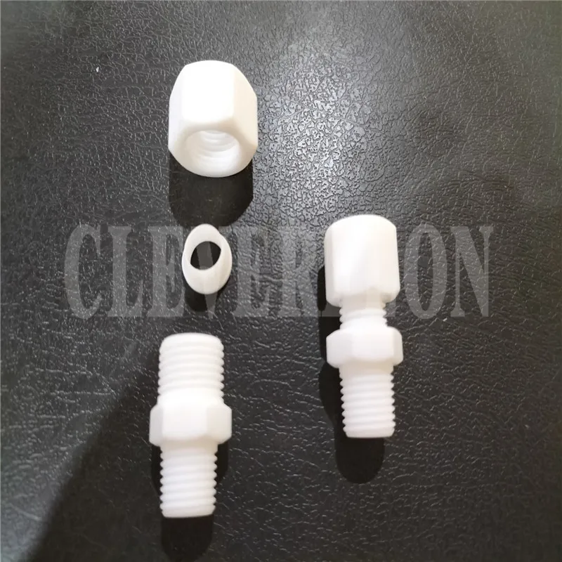 부식 방지 직선 수나사 NPT PTFE 커넥터
