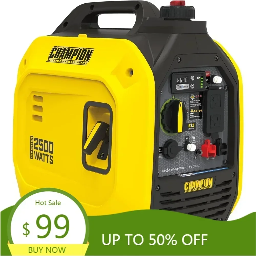 2500-watt ultralight portable inverter generator with quiet technology and co shield