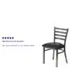 Series Clear Coated Ladder Back Metal Restaurant Chair 3