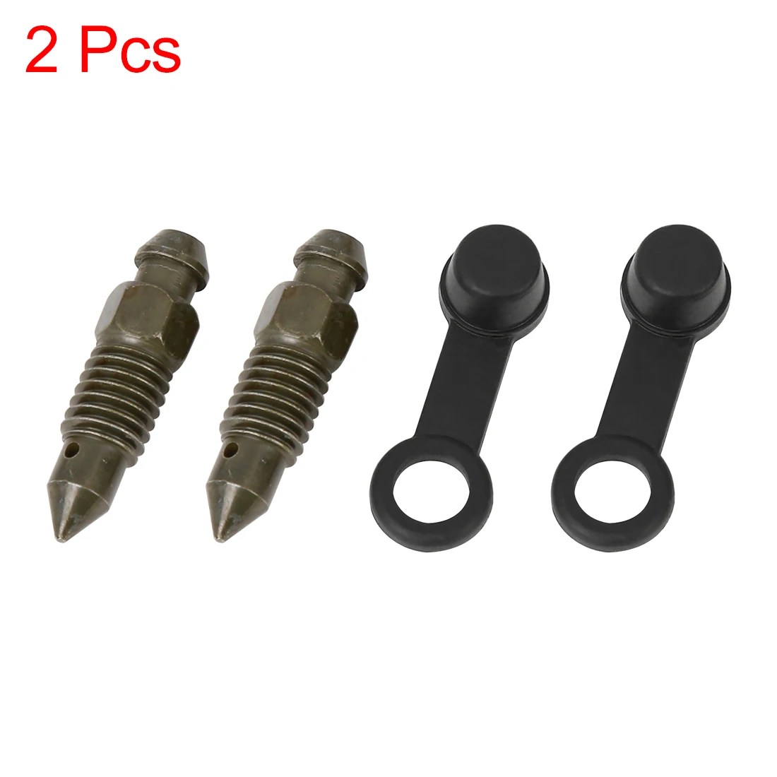 M8x1.25mm Banjo Bolt Bleeder Screw with Cap for Motorcycle Brake Master Cylinder 2Pcs