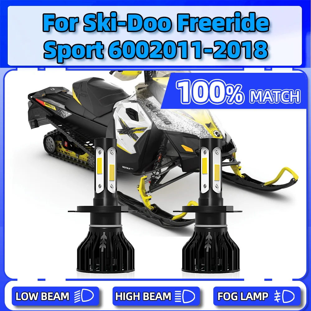 

2Pcs 120W LED Headlight Bulbs 20000LM Canbus Auto Light 6000K White For Ski-Doo Renegade Sport 600 2011-2014 2015 2016 2017 2018