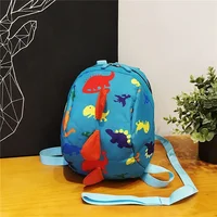 Infant Baby Dinosaur Safety Harness Backpack Toddler Kids Canvas Leash Anti-lost Kindergarten Bag Children Animal Schoolbags 5