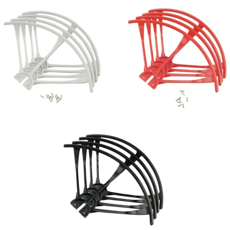 Jeu de quatre protège-hélices pour MJX B3H F17 F100, posés sur fond blanc, protection drone.