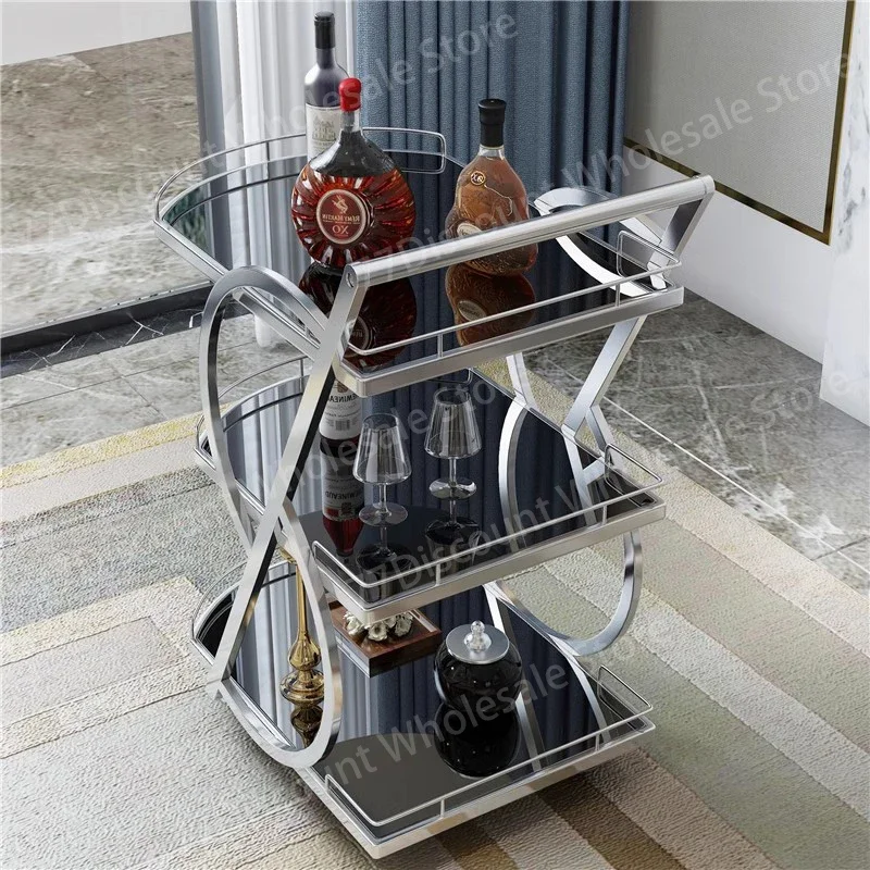 Utility Cart Trolley Kitchen Island Bar Tables Organizer Rolling Wine Rack Serving Shelf Archivadores Hotel Furiture