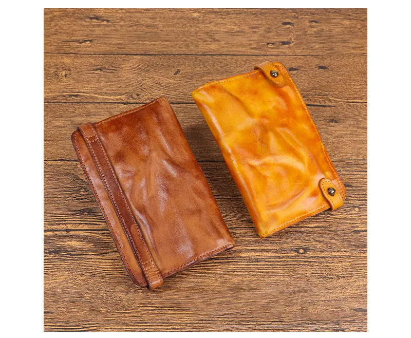 Vintage Luxury top layer cowhide Men Women Short Purse Outdoor Organizer real leather card package coin zipper clutch wallet
