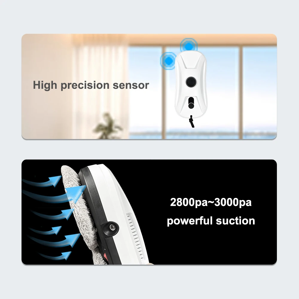 New In Automatic Robot Window Cleaner Vacuum Smart Home Appliance Clean Glass Windows Washer Window Washing Electric Floor Mops 5