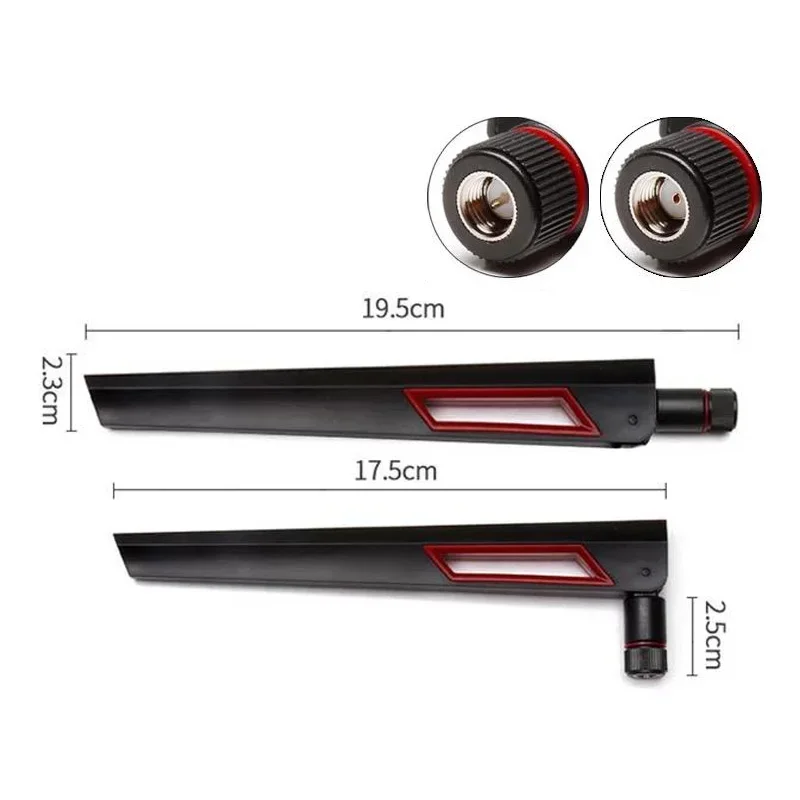 2 Pack 12dBi Dual Band WiFi Antenna 2.4G 5.8G RP SMA Universal Male Aerial for ASUS AC68U AC88U Router Wireless Card Amplifier