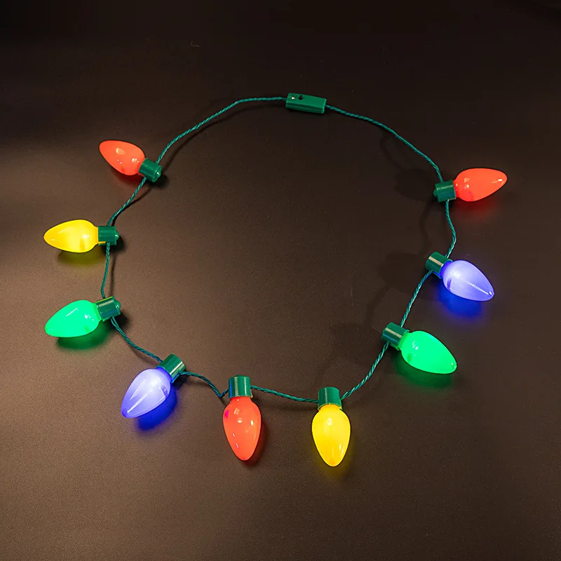 Light Up LED Beaded Necklaces with Single Colors